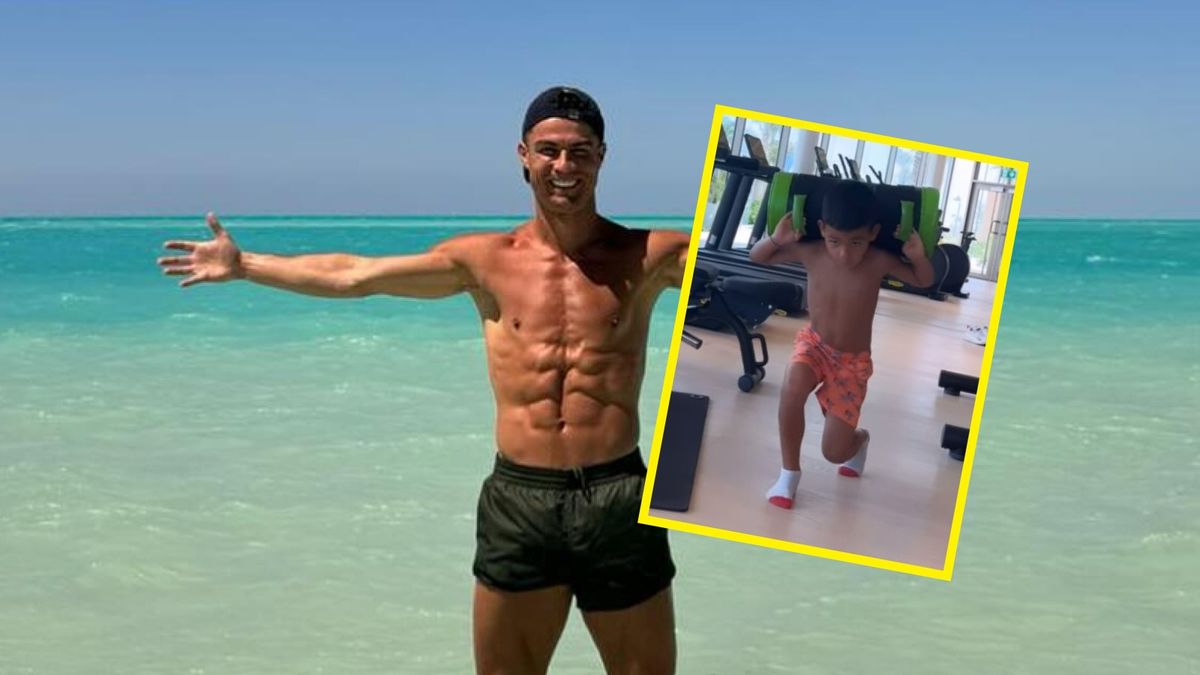Na zdjęciu: Cristiano Ronaldo i syn Mateo