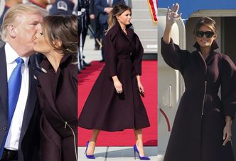 Elegancka Melania Trump w płaszczu za 15 tysięcy całuje Donalda w Korei (ZDJĘCIA)