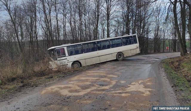 Jeden wjechał do rowu, a drugi był nietrzeźwy. Obaj kierowali autobusami szkolnymi [Foto]