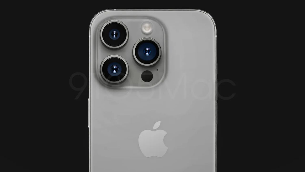 iPhone 15 Pro w kolorze Titanium Gray - wizualizacja