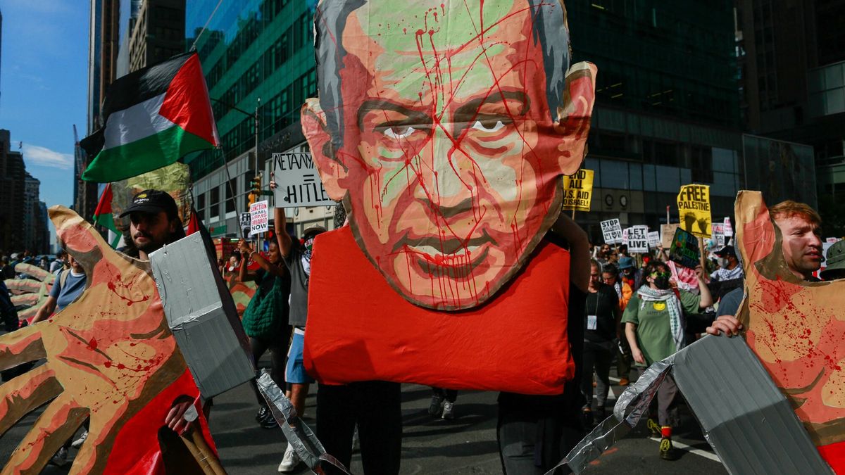 Jedna z antyizraelskich manifestacji