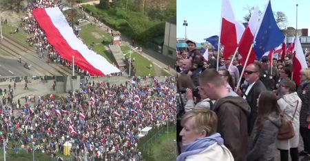 "Marsz Wkurzonych" zwolenników KOD w Gdańsku