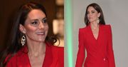 Kate Middleton zachwyca w czerwonym garniturze od Alexandra McQueena za ponad 11 TYSIĘCY ZŁOTYCH (ZDJĘCIA)