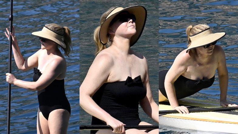 Odchudzona Amy Schumer SIŁUJE SIĘ Z WIOSŁEM na wakacjach