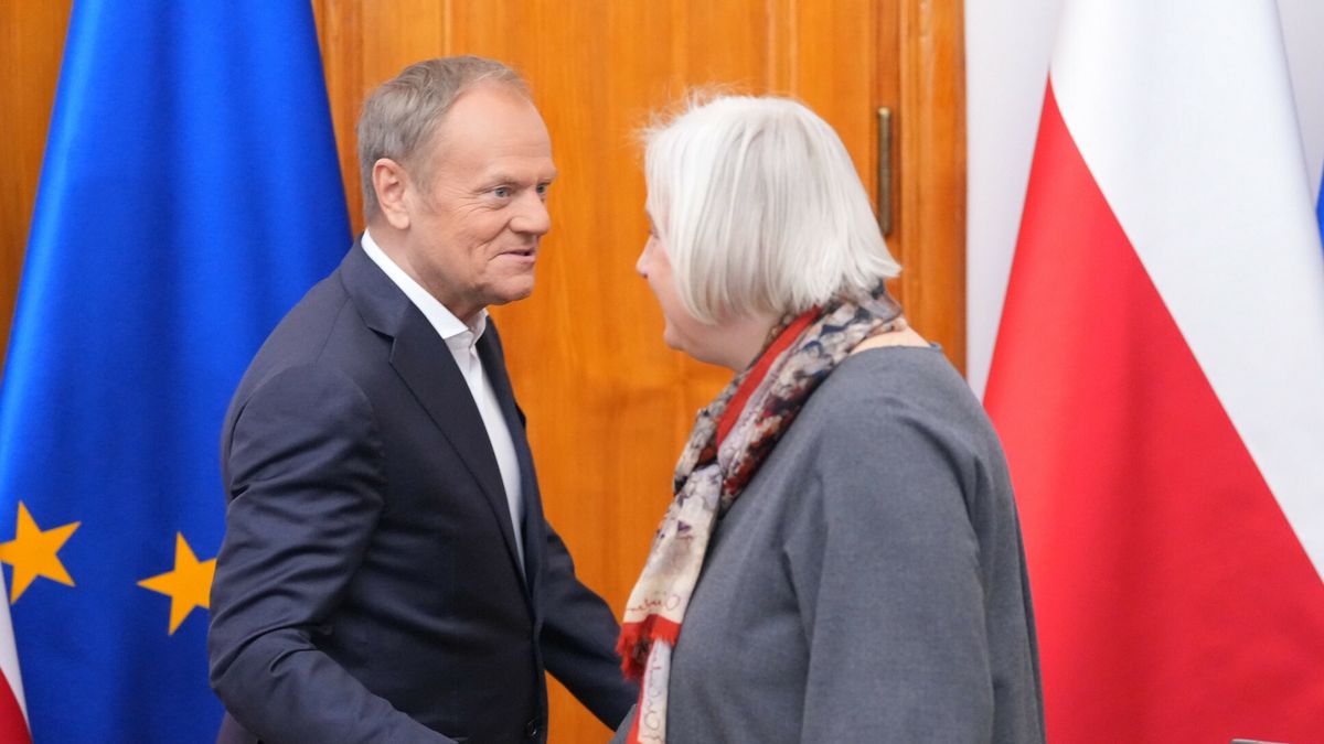 Spotkanie premiera Tuska z przedstawicielami bran?y motoryzacyjnej08.04.2025 Warszawa Spotkanie premiera Donalda Tuska z przedstawicielami branzy motoryzacyjnej fot Marysia Zawada/REPORTERN/z: Donald Tusk, Marzena CzarneckaMarysia Zawada/REPORTER