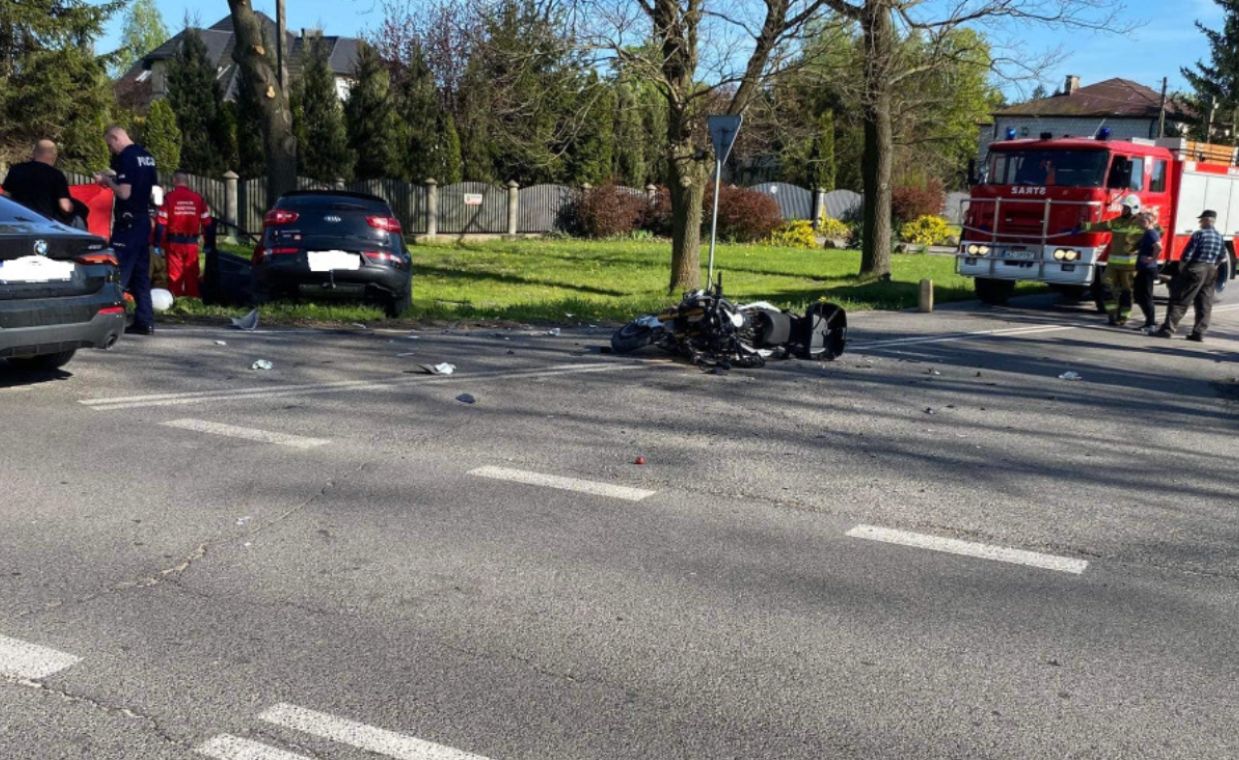 Zginął motocyklista. Jego żona walczy o życie