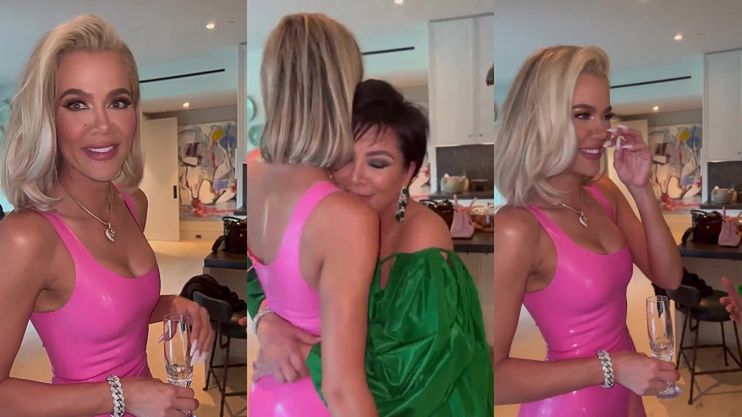 Szczupła Khloe Kardashian w lateksowej mini świętuje 38. urodziny