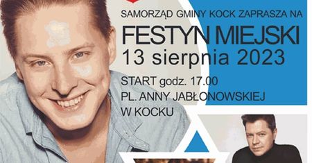 Festyn Miejski w Kocku 2023. Wystąpią: Antek Smykiewicz i Krzysztof Kiljański