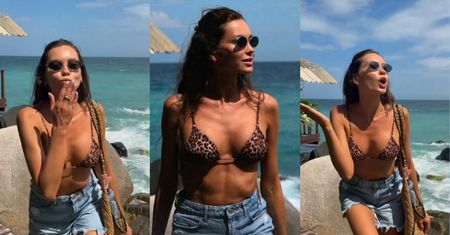 Edyta Zając w panterkowym BIKINI eksponuje UMIĘŚNIONY BRZUCH i przesyła CAŁUSY prosto z Tajlandii (ZDJĘCIA)