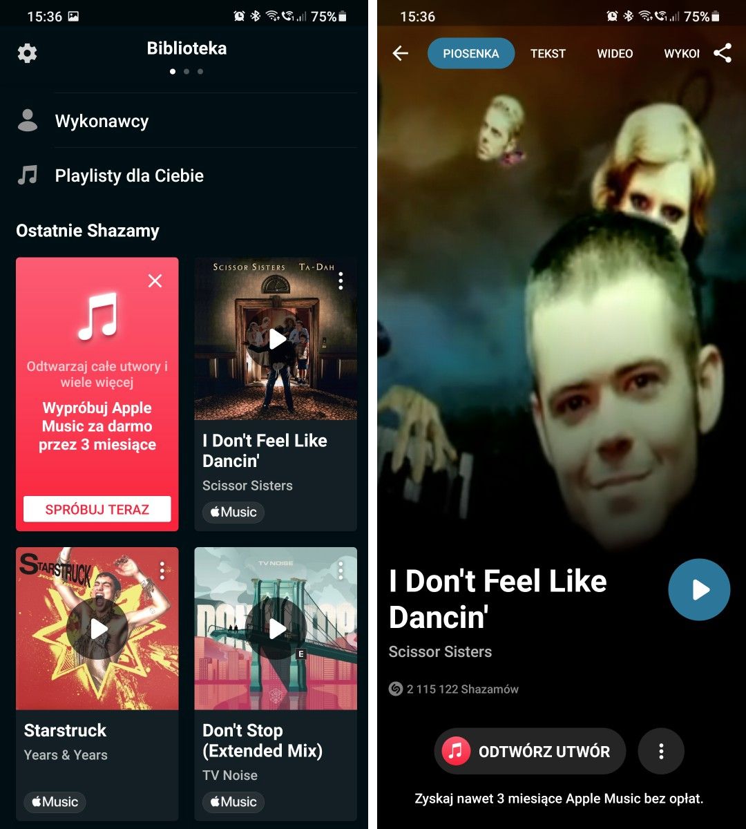 Shazam stał się apką do reklamowania Apple Music