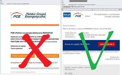Uwaga na fałszywe faktury za prąd. Oszuści wciąż podszywają się pod PGE