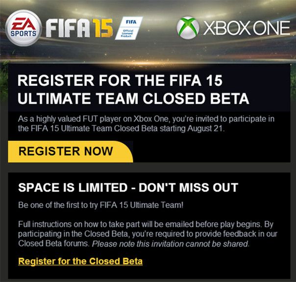Beta-testy FIFA 15 Ultimate Team tylko na konsolach Microsoftu?