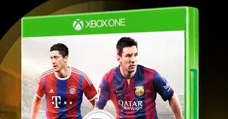 Robert Lewandowski na okładce FIFA 15, a Szpakowski i Szaranowicz na stanowisku komentatorskim