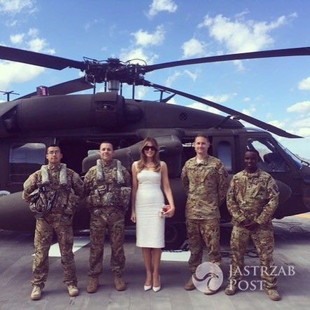 Melania Trump towarzyszy Donaldowi Trampowi podczas wizyty w Polsce