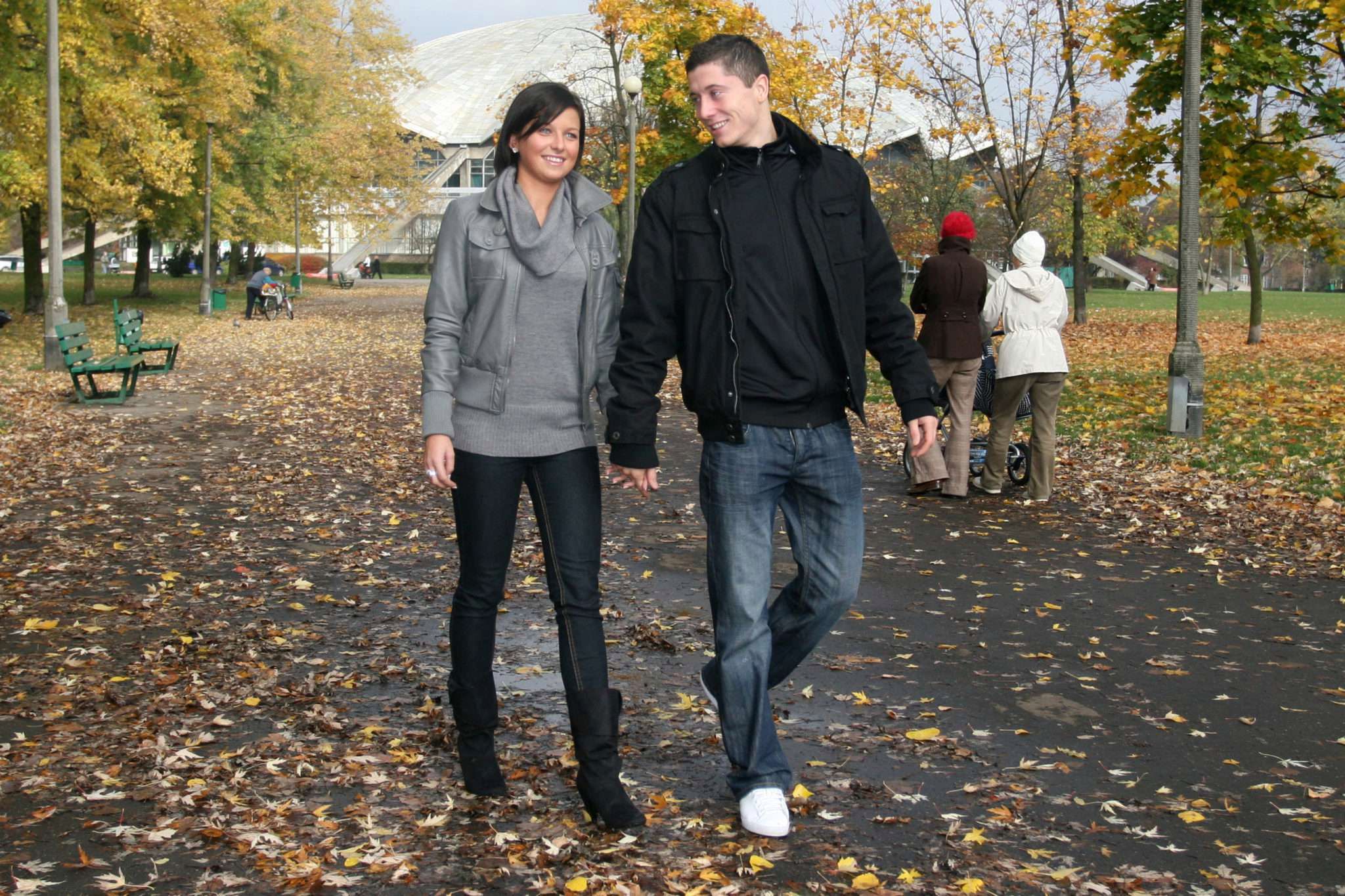 Robert Lewandowski z żoną Anną w 2008 roku (wtedy jeszcze jako narzeczeni)