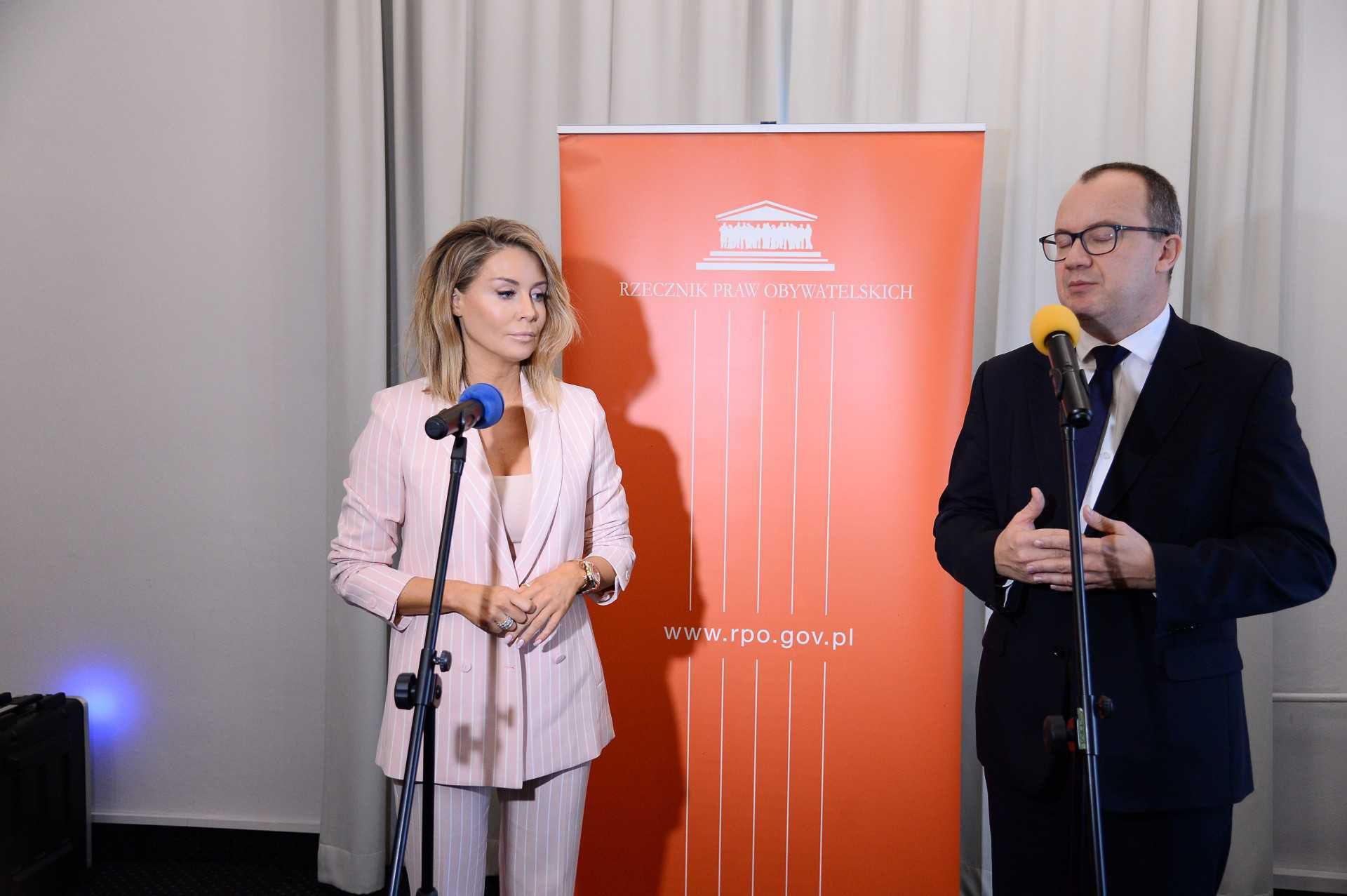 Małgorzata Roznenek - konferencja prasowa u Rzecznika Praw Obywatelskich