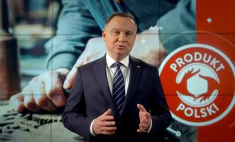 Wybory 2020. Andrzej Duda w spocie wystąpił na tle nielegalnego logo