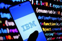 INDIA - 2022/07/17: In this photo illustration, an IBM logo is displayed on an android mobile phone. (Photo Illustration by Avishek Das/SOPA Images/LightRocket via Getty Images)
