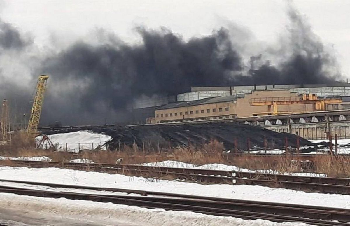 Another fire at a Russian factory.  A factory producing rocket engines caught fire