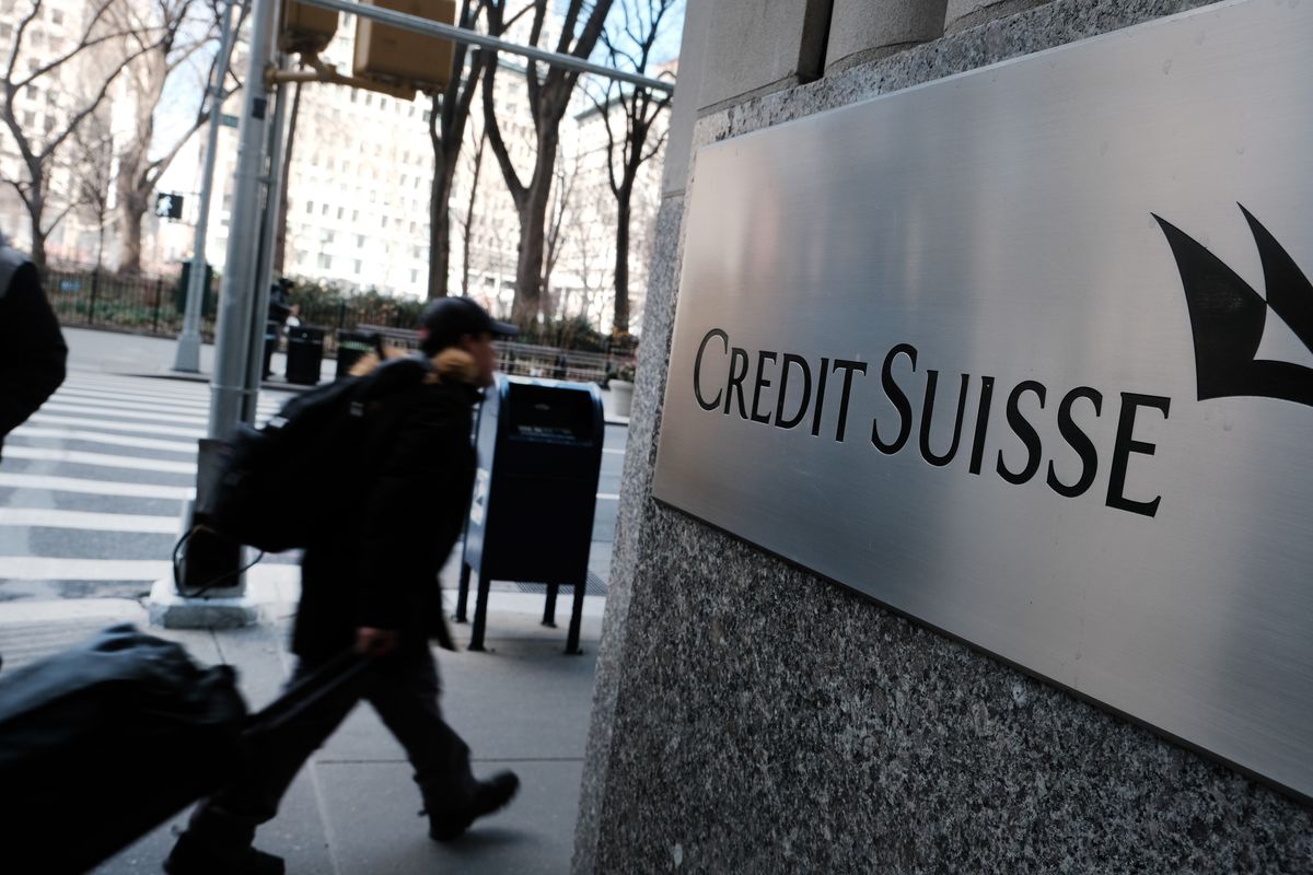 Credit Suisse problem.  The Swiss Central Bank makes an announcement