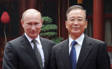 Władimir Putin i Wen Jiabao