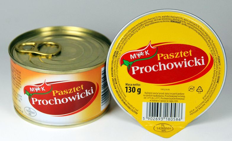 Pasztet Prochowicki z logo nowego właściciela.