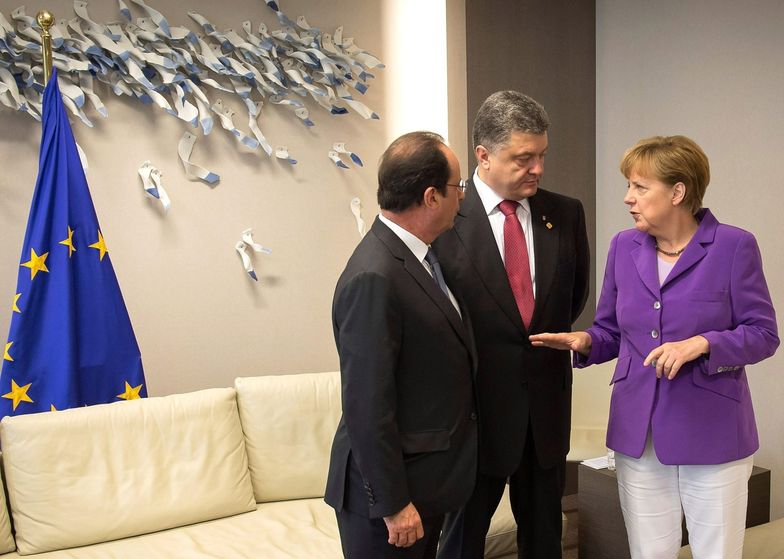 Hollande, Poroszenko, Merkel