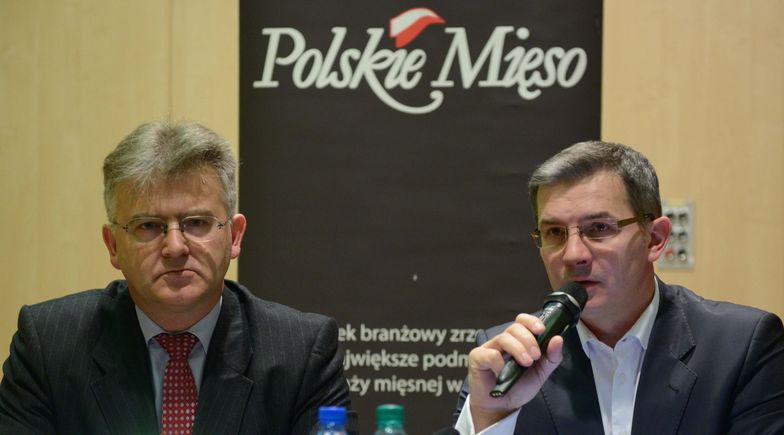 Przewodniczący związku Polskie Mięso Jerzy Rey i</br>dyrektor generalny związku Witold Choiński
