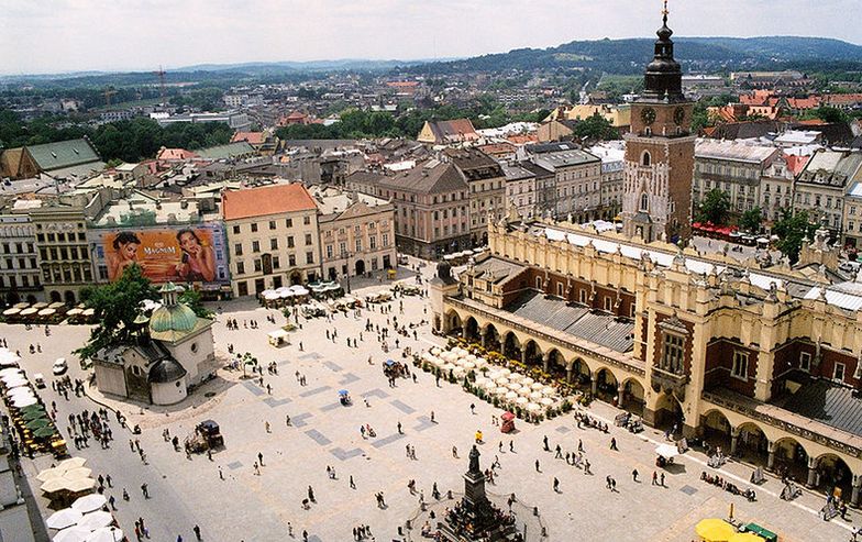Widok na rynek w Krakowie