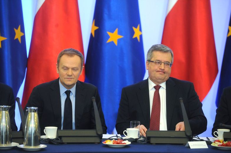 Premier Tusk i prezydent Komorowski