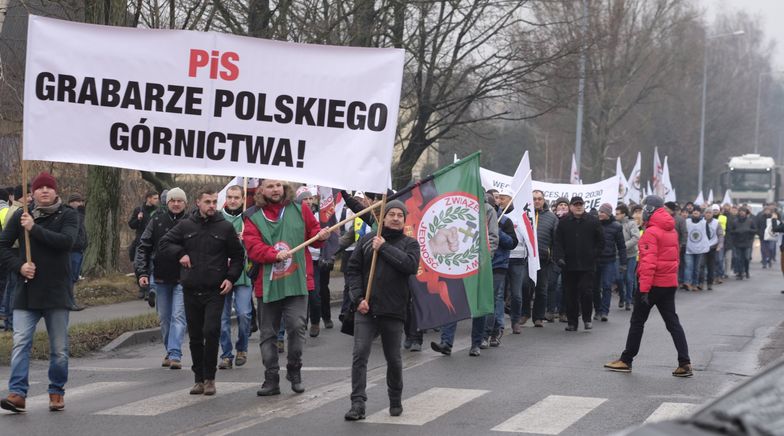 Górnicy wyszli na ulice. Kolejny protest w obronie kopalni Krupiński