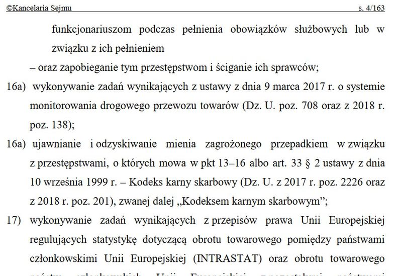 Ustawa o KAS z legislacyjną niedoróbką. Dwa razy wpisali ten sam punkt