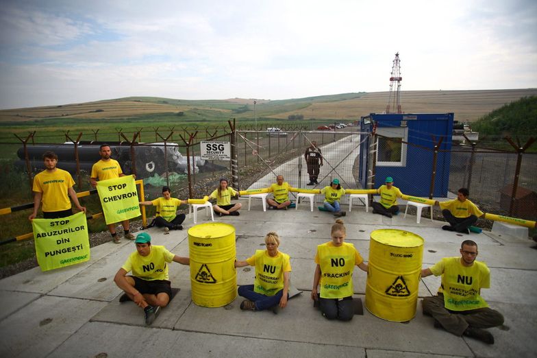 Protest Greenpeace w Rumunii