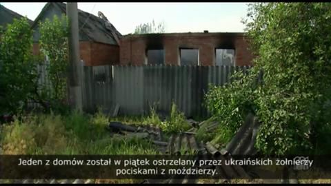 Pokłosie starć w Słowiańsku; domy zniszczone przez ostrzał