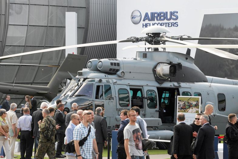 07.09.2016 Kielce. Śmigłowiec H225M Caracal firmy Airbus Helicopters podczas XXIV Międzynarodowego Salonu Przemysłu Obronnego.