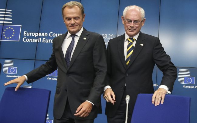 Donald Tusk i  Herman Van Rompuy