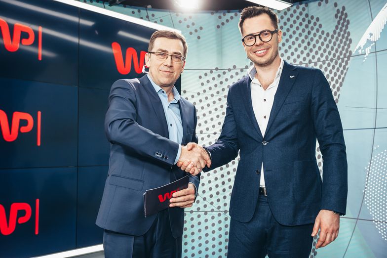 Na zdjęciu od prawej: prezes Wirtualnej Polski Jacek Świderski i Maciej Orłoś.
