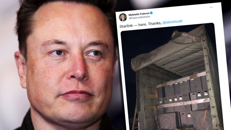 Na Ukrainę dotarł internet od Elona Muska. Minister pokazał ciężarówkę wypełnioną sprzętem