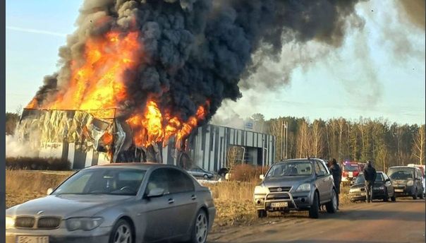 Pożar amerykańskiej fabryki dronów na Łotwie