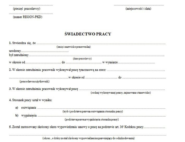Duplikat Swiadectwa Pracy Wzor Doc Wzór świadectwa pracy. Co powinien zawierać dokument. Wzór do pobrania