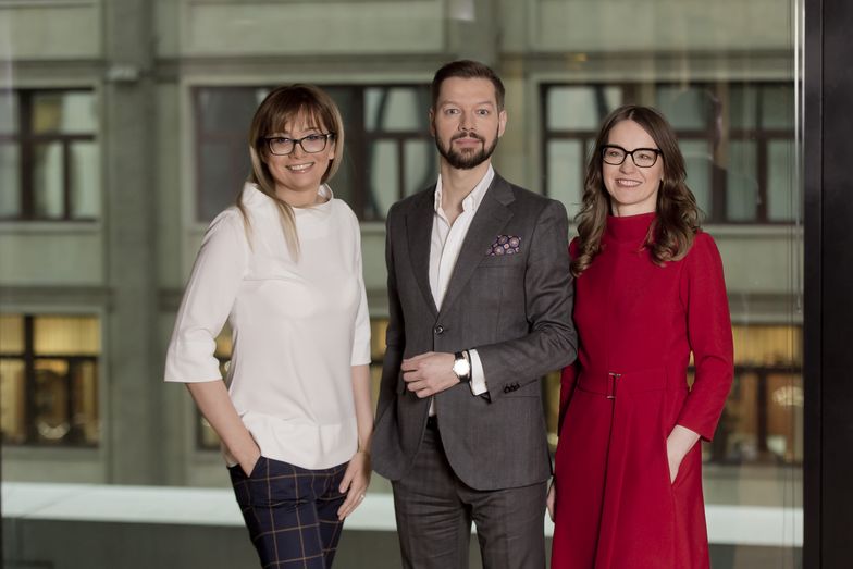 Monika Woźniak, Michał Pawlik i Agnieszka Gołębiowska - zarządzający firmą SMEO
