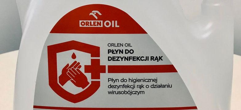 Płyn dezynfekcyjny Orlenu już trafił do sprzedaży.
