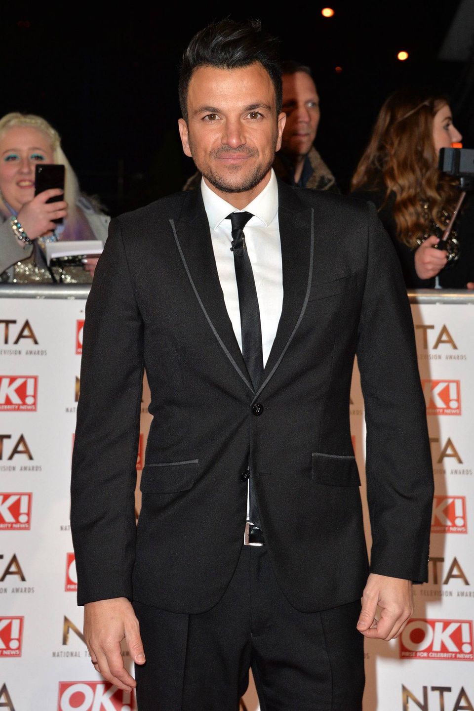 Peter Andre attends National Television Awards at The O2 in London, England. 21st January 2015.