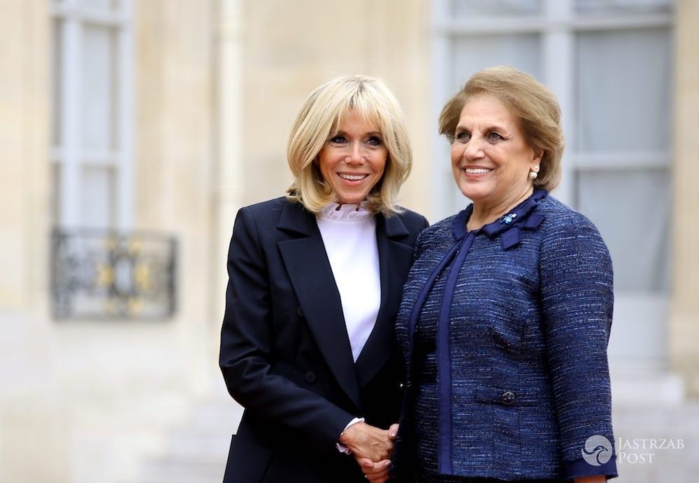 Brigitte Macron (Trogneux ) i Nadia Al Chami na spotkaniu w Paryżu