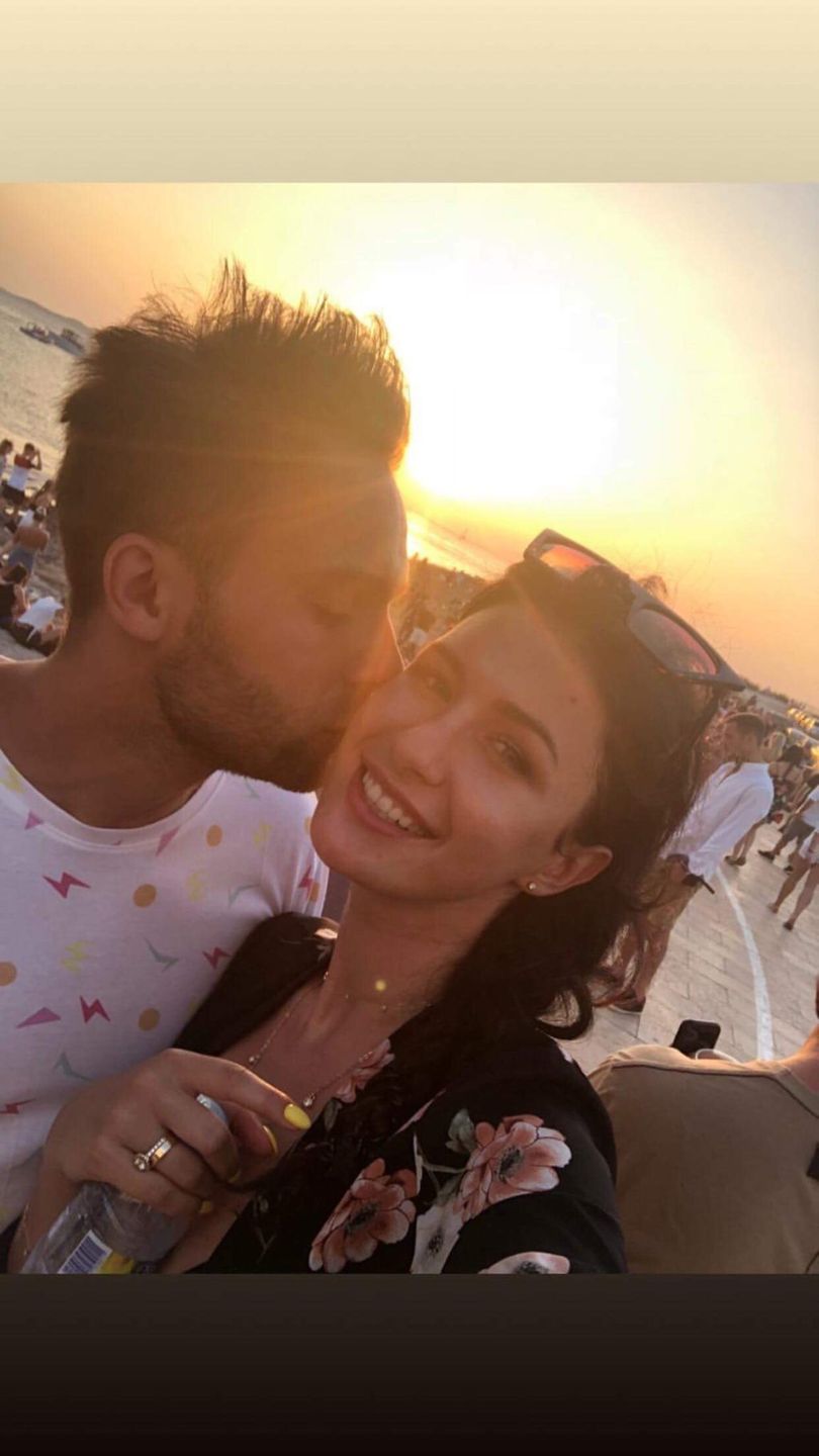 Ewa Mielnicka z mężem na Ibizie