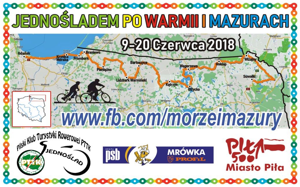 Wyprawa Rowerowa “Jednośladem po Warmii i Mazurach”