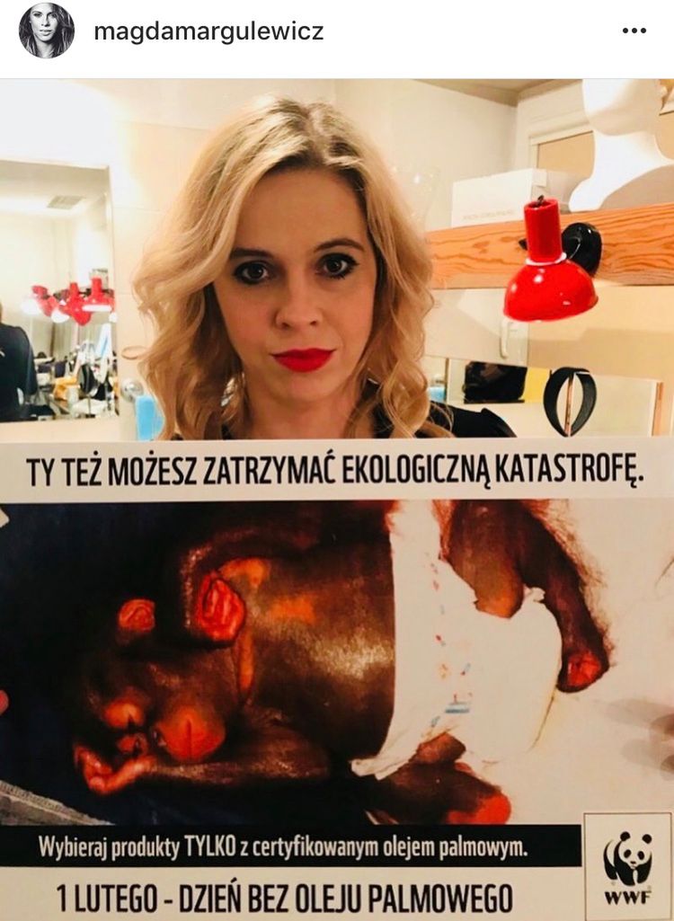 Magdalena Gulewicz - Dzień bez oleju palmowego, akcja WWF Polska