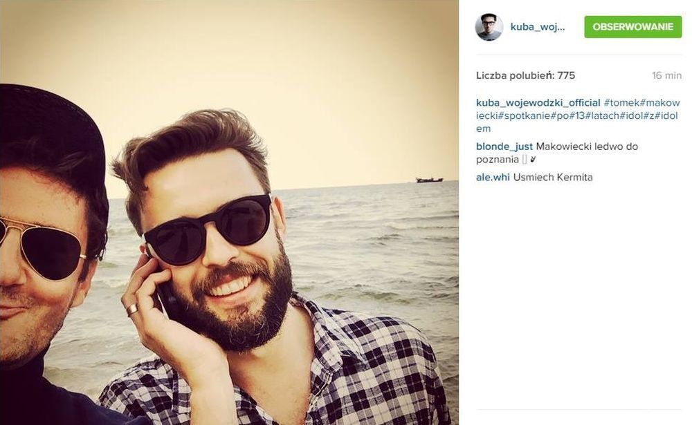 Kuba Wojewódzki z Tomkiem Makowieckim, fot. Instagram