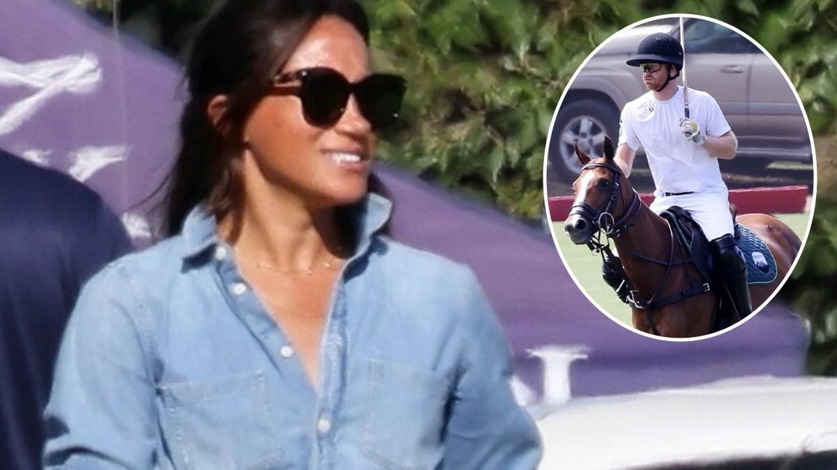 Meghan Markle i książę Harry na meczu polo