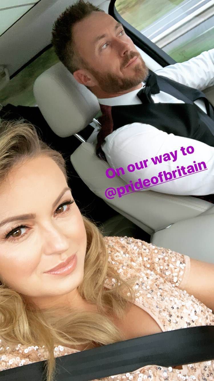 Ola Jordan i James Jordan w drodze na Pride of Britain